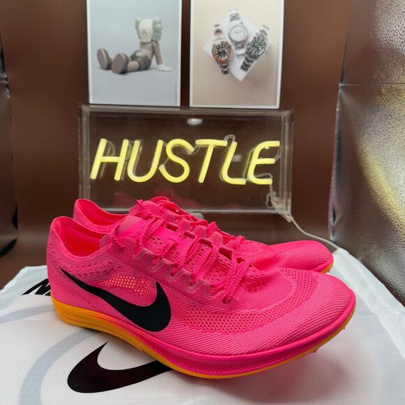 Nike Air ZoomX Dragonfly Hyper Pink Orange Track Spike Bag Box Sz 9.5 CV0400-600 - Picture 1 of 12